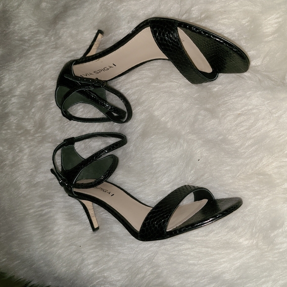 Via Spiga Shoes - Via spiga S. 9.5 Black Leather Snakeskin Textured Design
